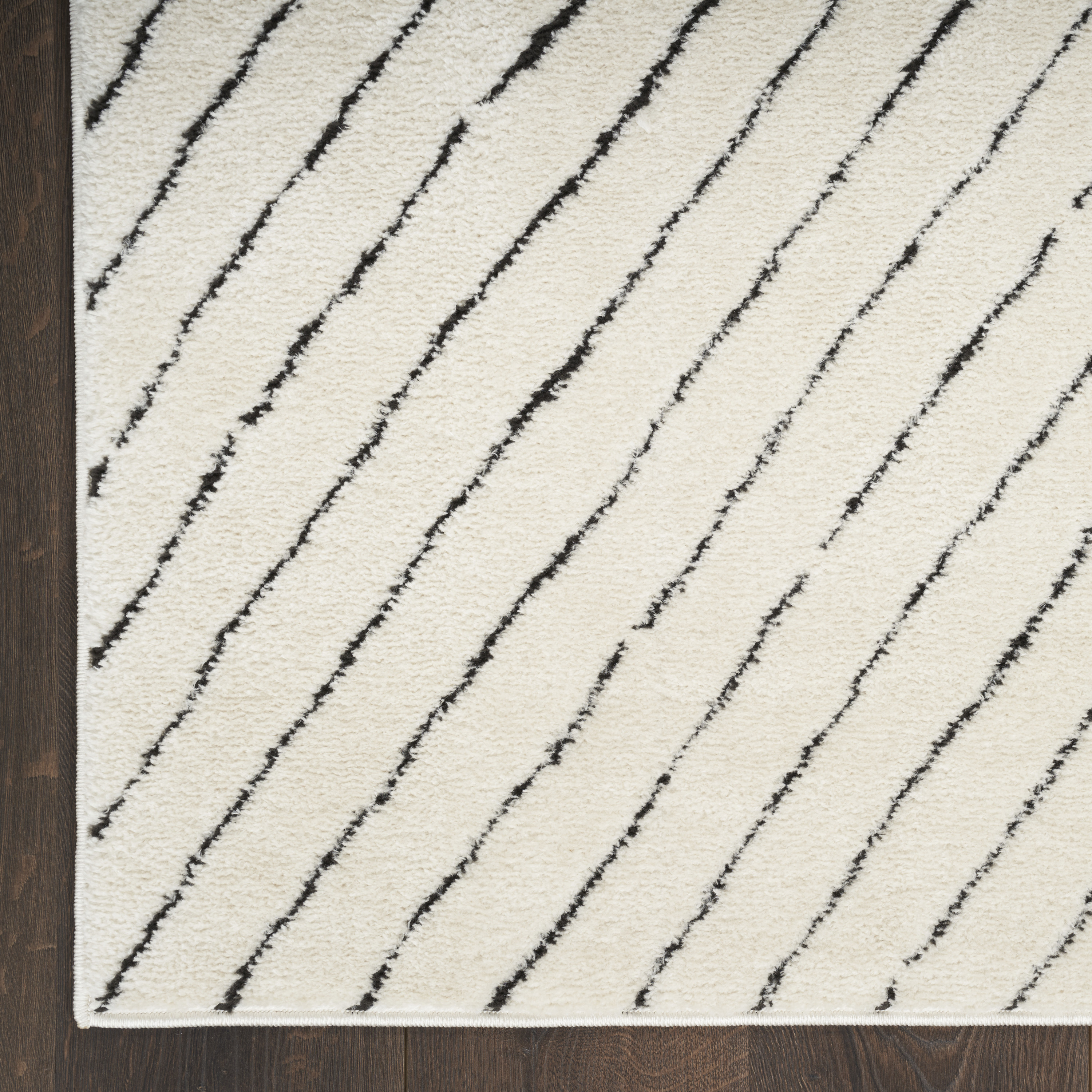 Nourison Modern Comfort 9' x 12' Ivory Black Scandinavian Indoor Rug