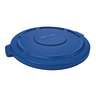 Rubbermaid Commercial, BRUTE, Self-Draining, Round, Resin, 20 gal, Resin, Blue, Receptacle Lid
