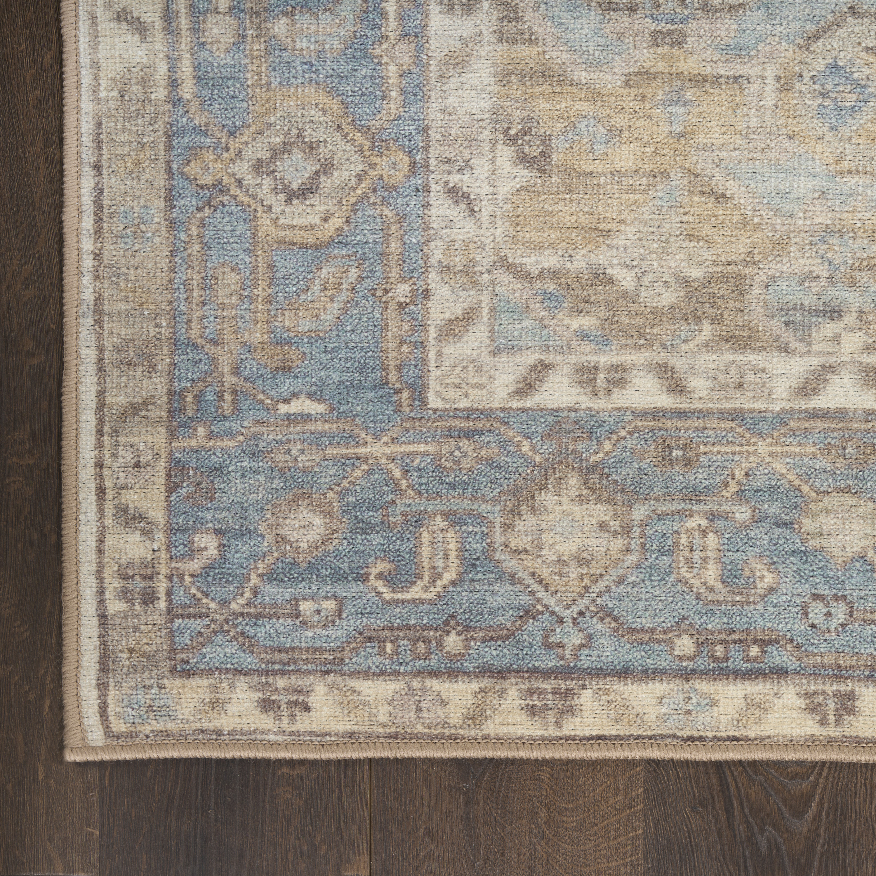 Nourison Vintage Washables 4' x 6' Blue Green Vintage Indoor Rug