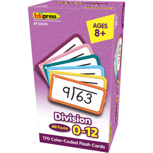 Division Flash Cards - All Facts 0-12
