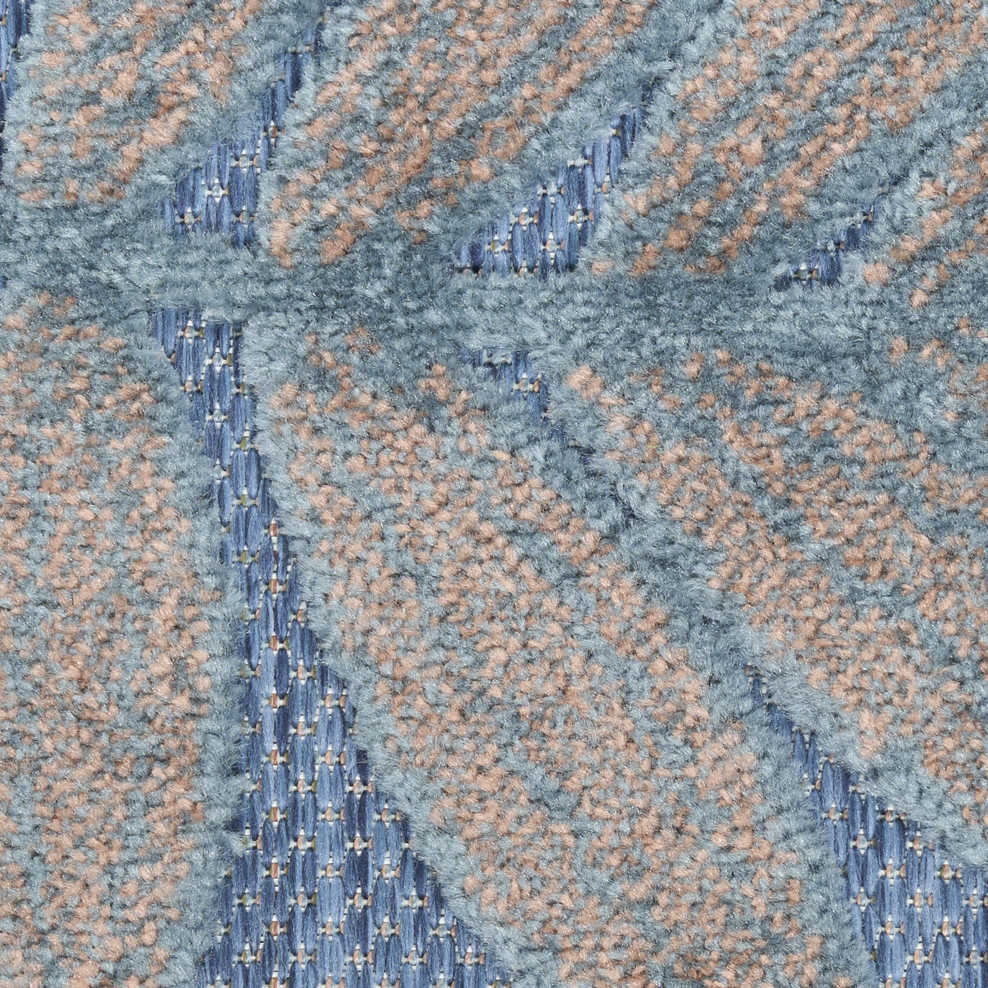 Nourison Aloha 5'3" x 7'5" Blue Rose Modern Rug