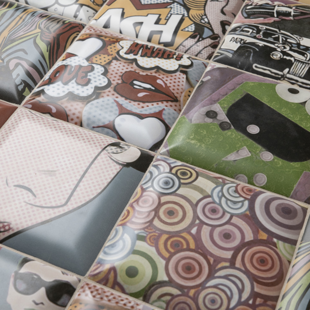 Bombato Decor York 5-7/8 in. x 5-7/8 in. Ceramic Wall Tile