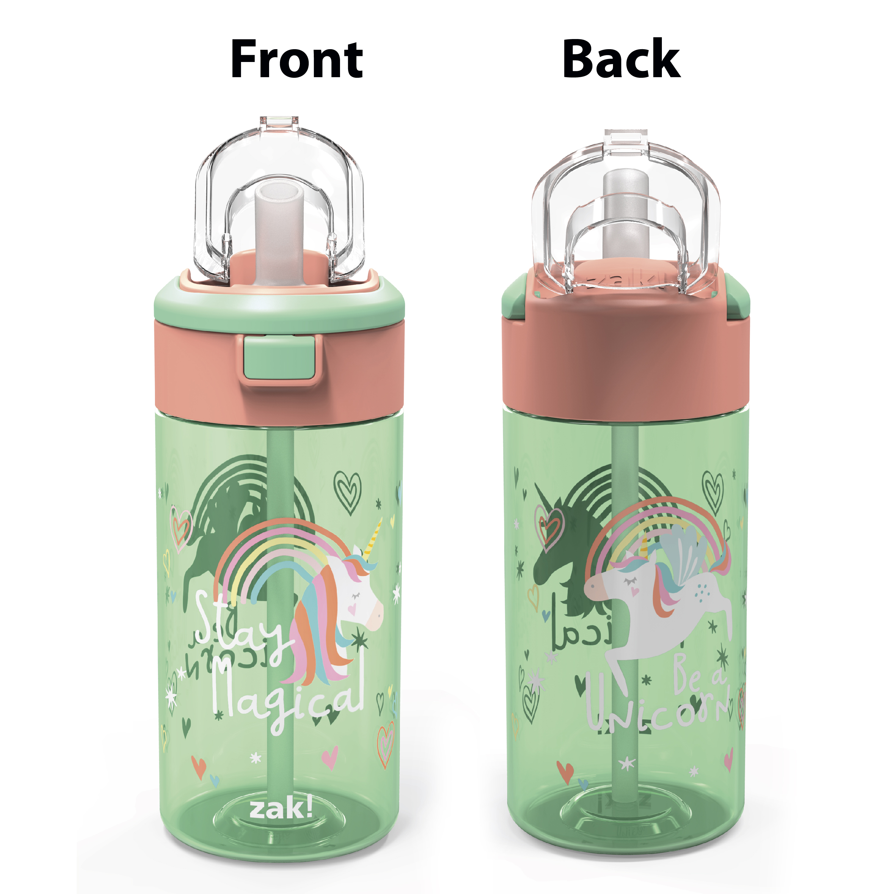 Genesis 18 ounce Water Bottles, Unicorn, 2-piece set slideshow image 2 Genesis 18 ounce Water Bottles, Unicorn, 2-piece set slideshow image 2
