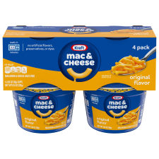 Kraft Original Mac & Cheese Macaroni and Cheese Dinner, 4 ct Pack, 2.05 oz Cups