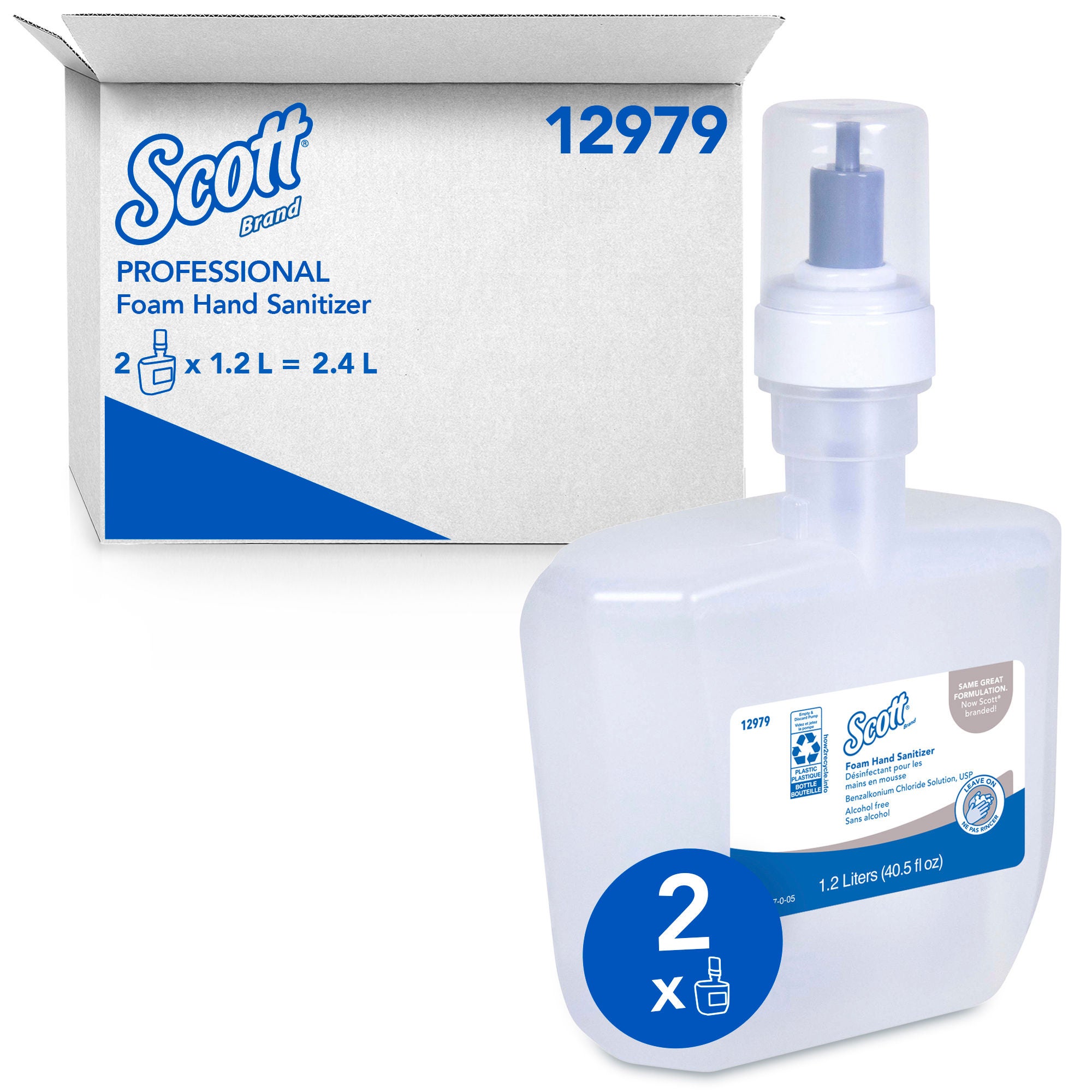 Scott® Foam Hand Sanitizer, 1.2-liter Automatic Cassette Refills