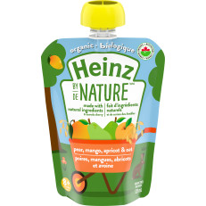 Heinz by Nature Organic Baby Food - Pear, Mango, Apricot & Oat Purée image