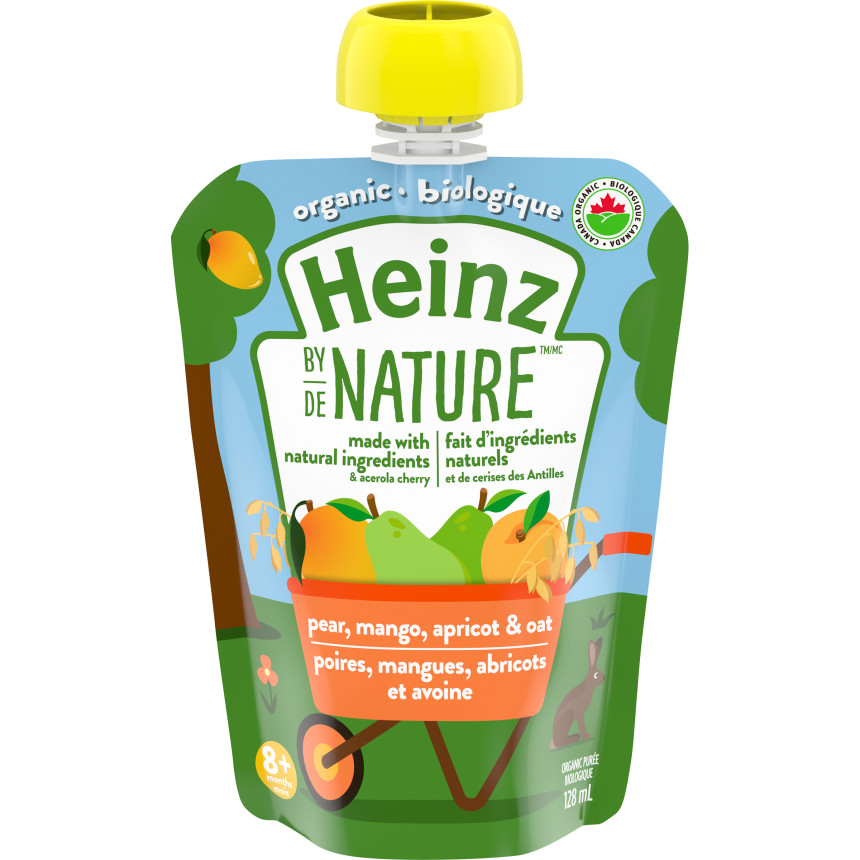  Heinz by Nature Organic Baby Food - Pear, Mango, Apricot & Oat Purée 