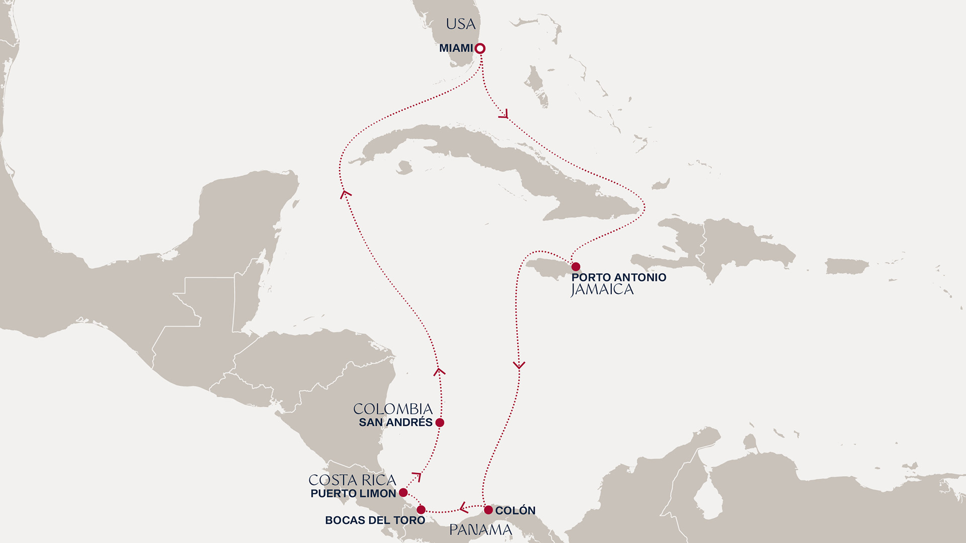 Itinerary map