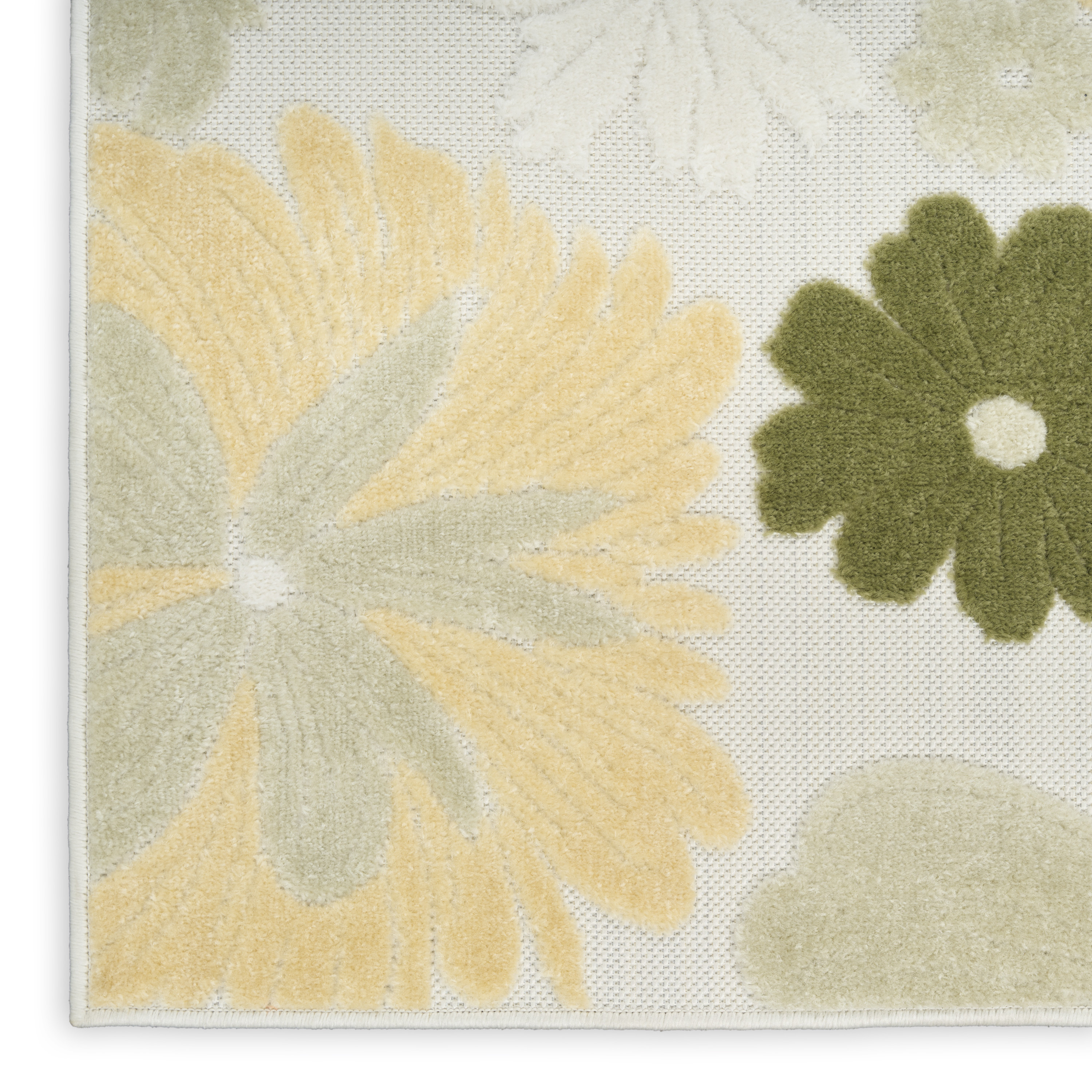 Nourison Aloha 7'10" x 10'6" Ivory Green Modern Rug