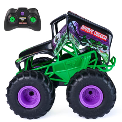 Monster Jam, Official Smash & Bash Grave Digger Remote Control Indoor & Outdoor Vehicle, 1:15 Scale Repairable Monster Truck, Kids Toys for Boy and Girls Ages 4 and up