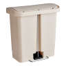 Rubbermaid Commercial, Streamline, Step-On, 4 gal, Resin, Beige, Rectangle, Receptacle