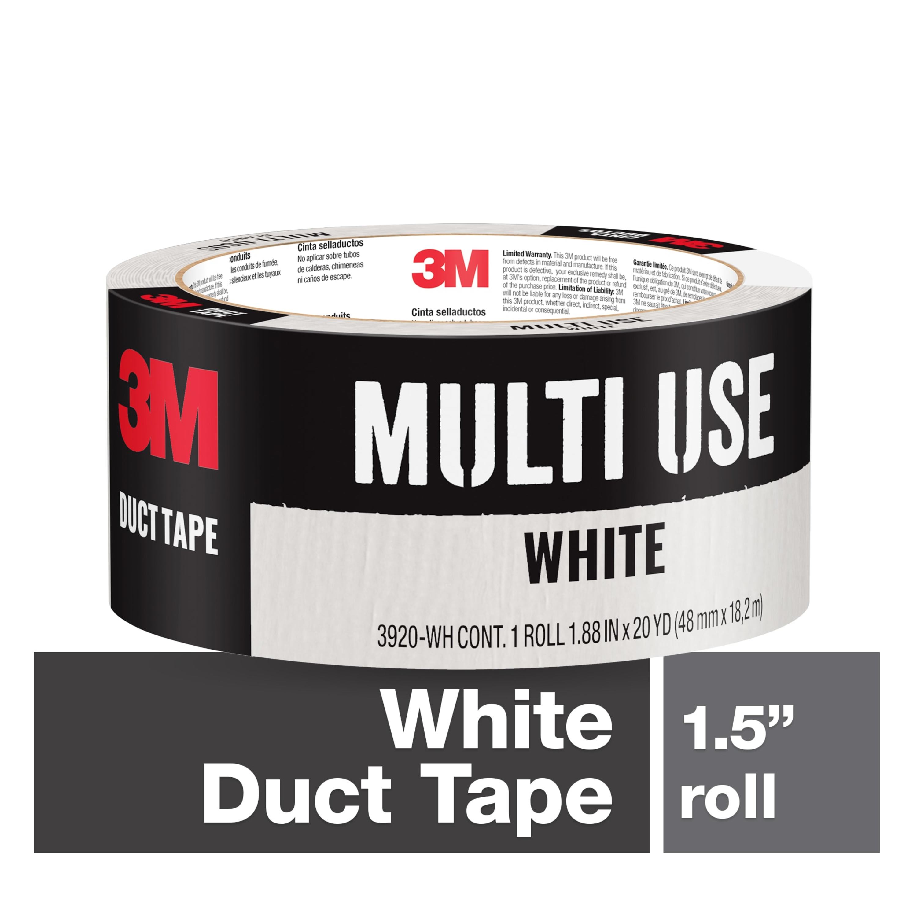 3M™ White Duct Tape 3920-WH, 1.88 in x 20 yd (48 mm x 18,2 m)