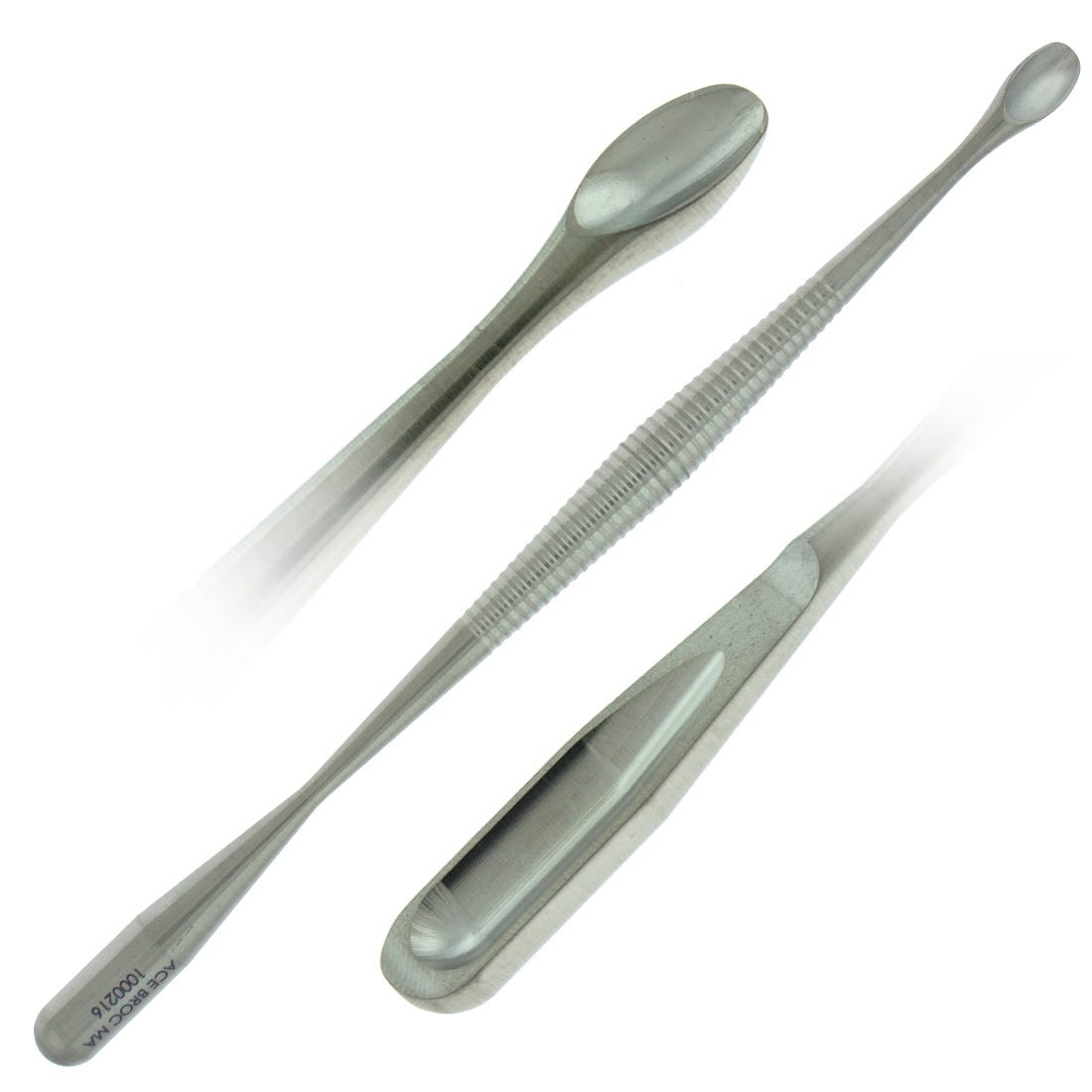 ACE Implant Curette with round cups, titanium, tip sizes 5x10mm and 6x20mm cups