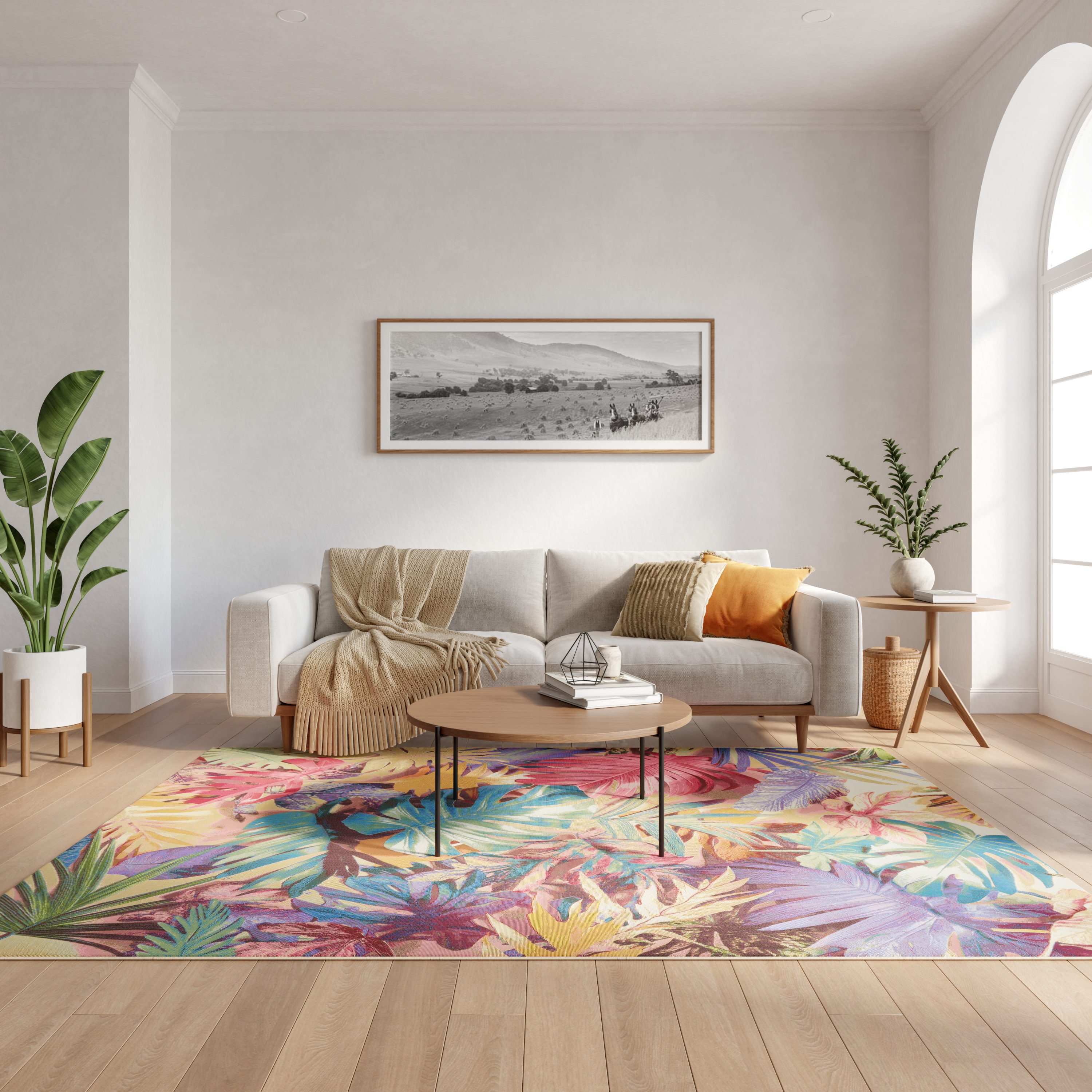 Nourison Color Splash 4' x 6' Multicolor Tropical Rug