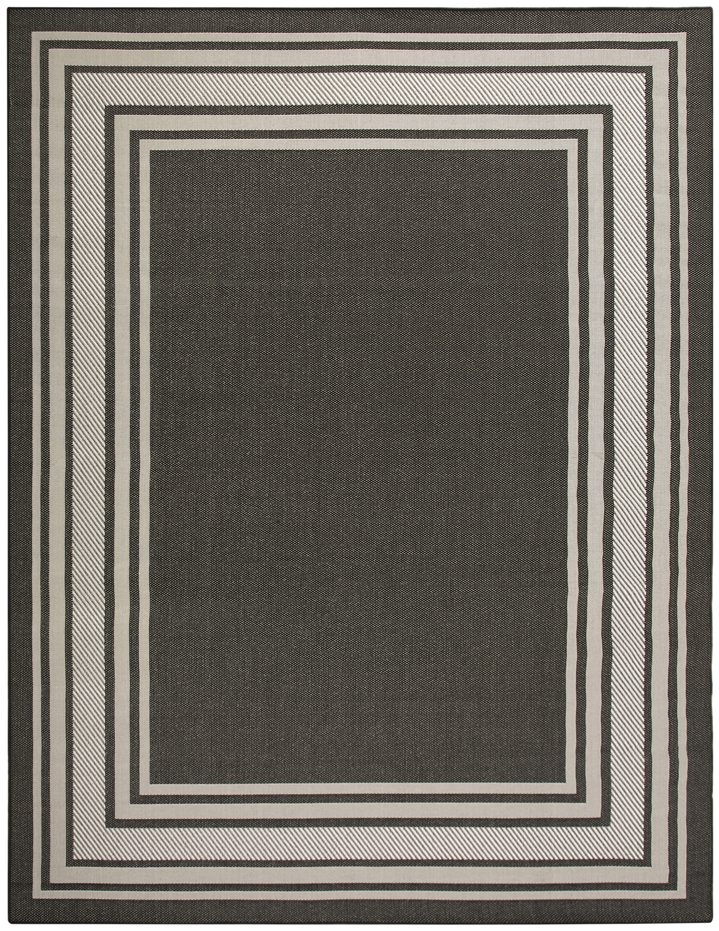 Nourison Horizon Indoor/Outdoor 8' x 10' Black Modern Rug