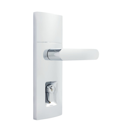 Trilock Contemporary Contour Double Cylinder Entrance Lever Set