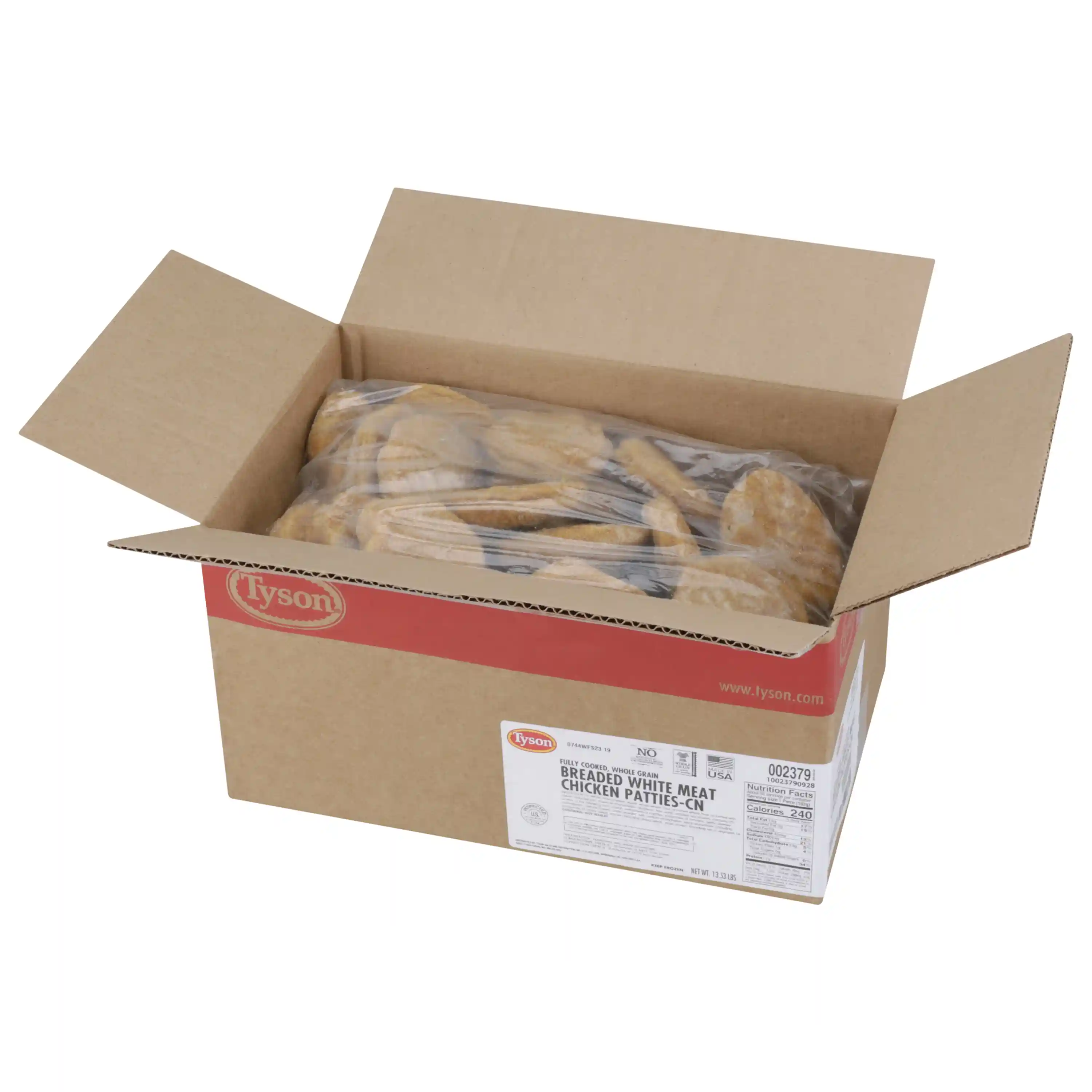 Tyson® Fully Cooked Whole Grain Breaded Chicken Breast Patties, CN, 3.63 oz. _image_4