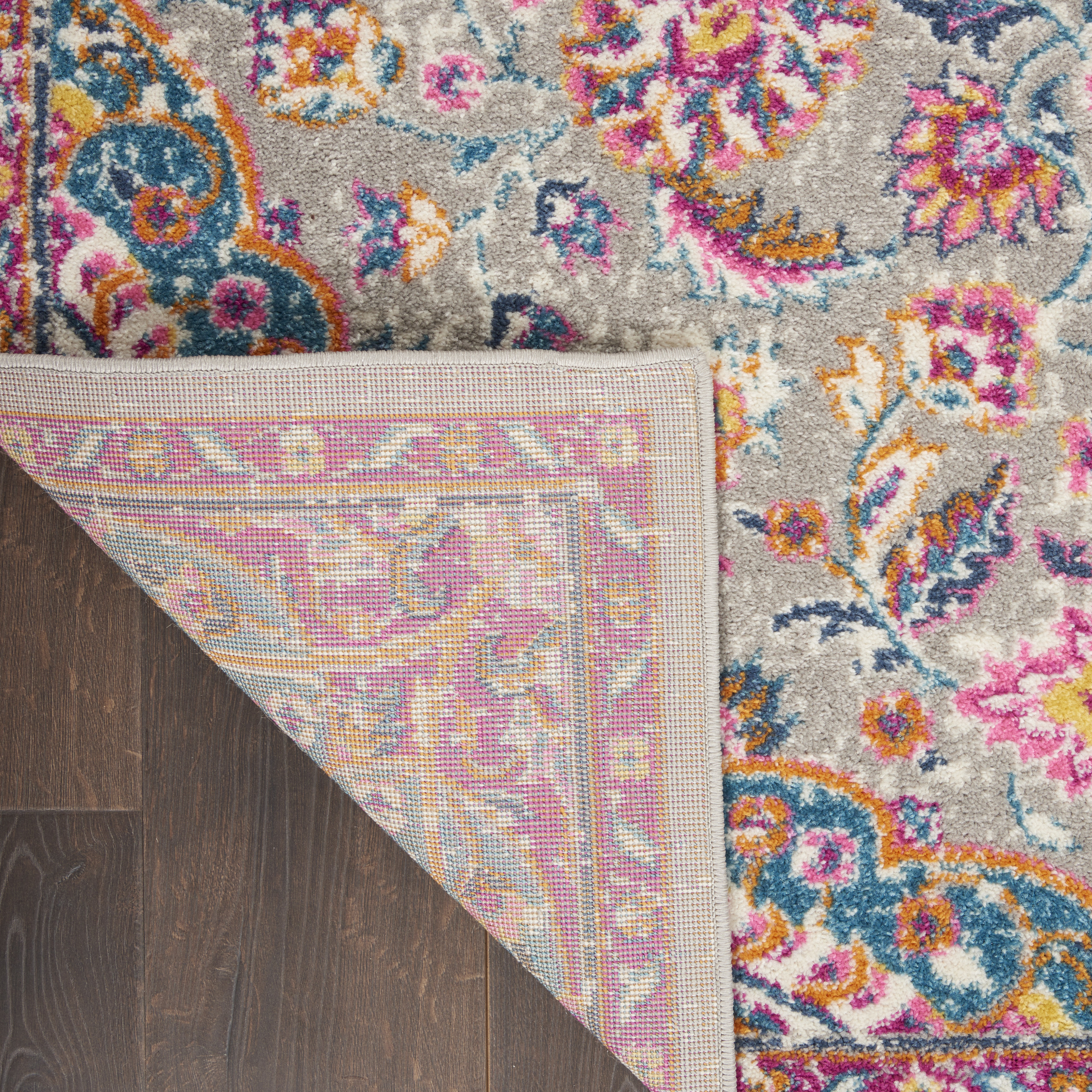 Nourison Passion 6'7" x 9'6" Grey Multicolor Transitional Indoor Rug