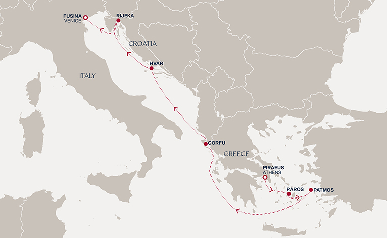 Itinerary map