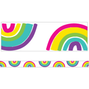 Kind Vibes Rainbows Straight Borders, 36 Feet