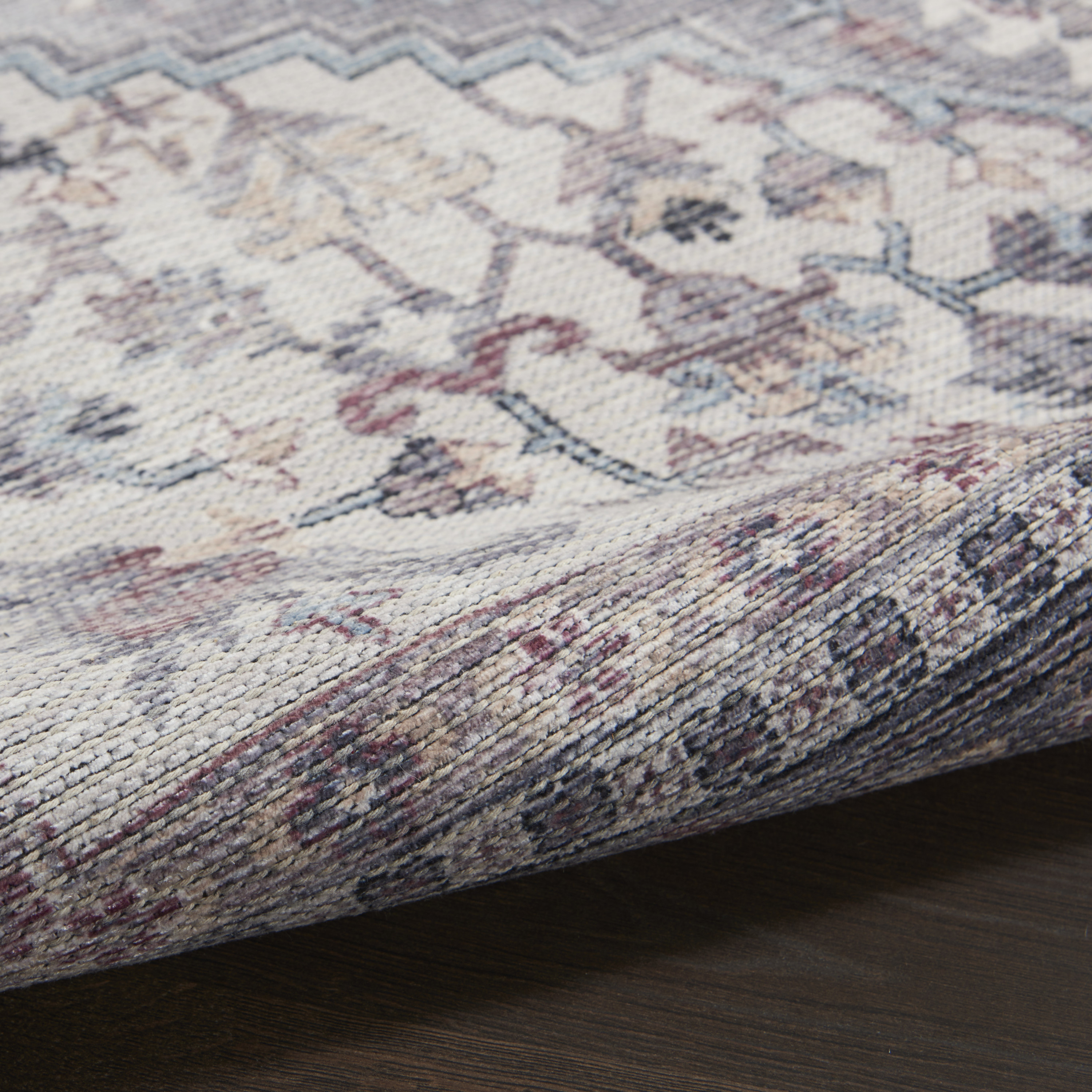 Nourison New Concept Washables 3' x 5' Grey Vintage Indoor Rug