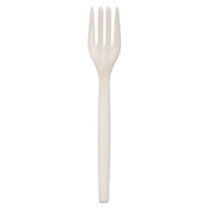 ECPEPS002, Eco-Products,Inc., Renewable Plant Starch, Fork, 7", Cream