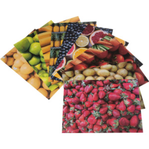 Fruit and Vegetable Printed Craft Paper, 11.7 x 8.3 in, 40 Sheets