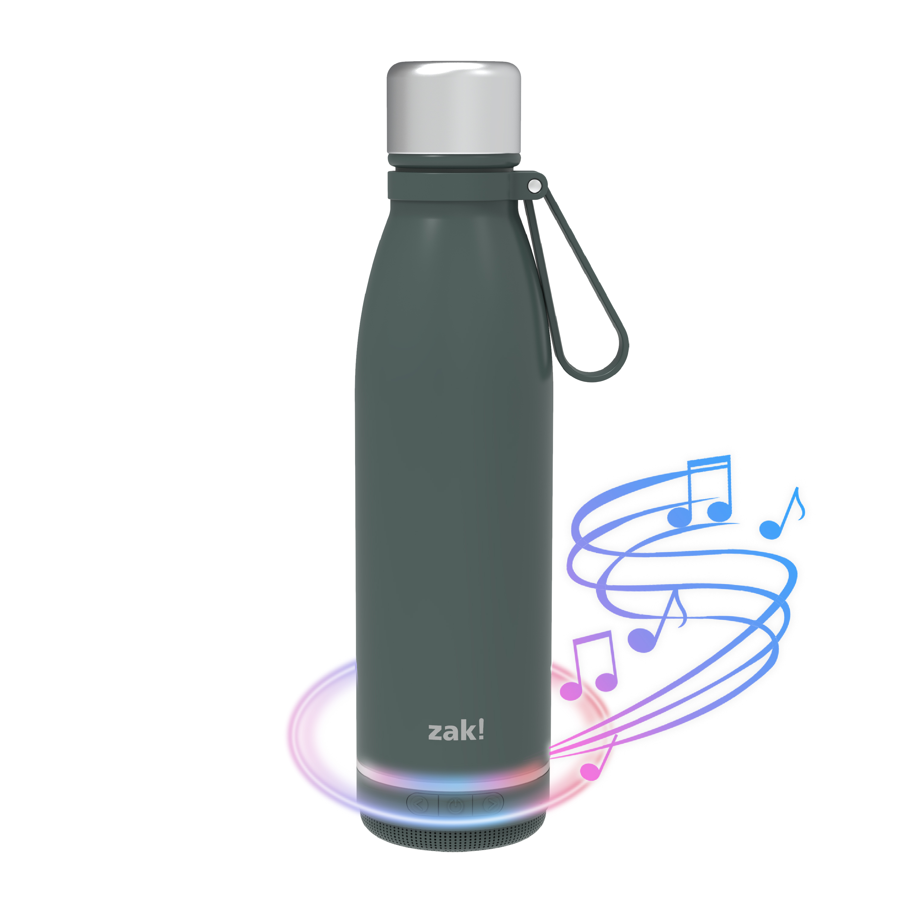 Zak Play 17.5 ounce Stainless Steel Tumbler with Bluetooth Speaker, Gray slideshow image 12