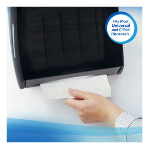 KIM01510, Kimberly Clark, Scott Essential, Folded Towel, C-Fold, 1 ply, White