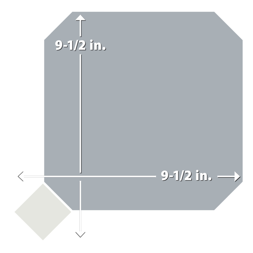 Vaudeville Octagon Humo with Taco Nacar 7-7/8 in. x 7-7/8 in. Porcelain Floor and Wall Tile