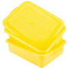 5-inch deep Traex® Color-Mate™ yellow food storage drain box set with recessed lid