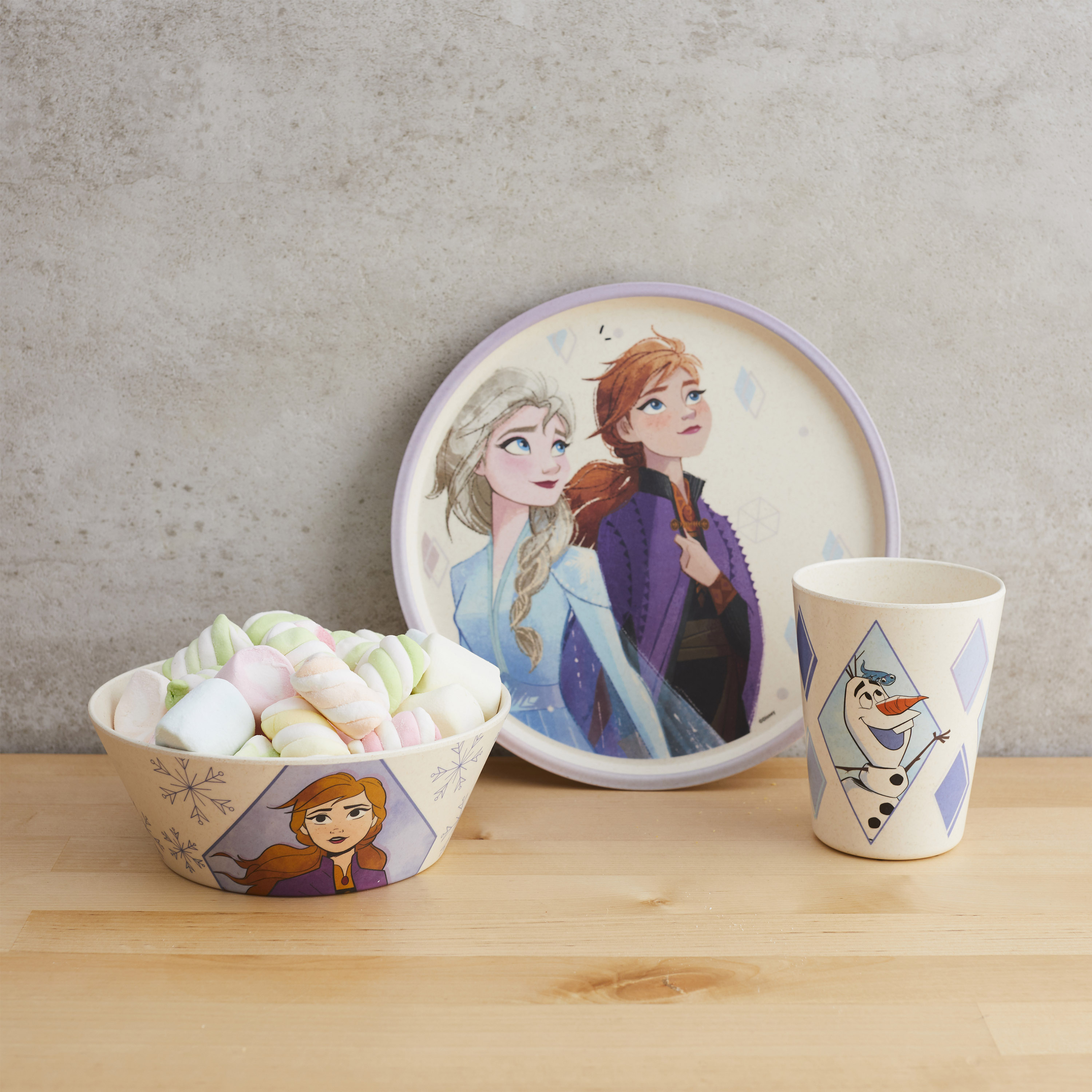 Disney Frozen 2 Movie Kids 3-piece Dinnerware Set, Anna and Elsa, 3-piece set slideshow image 3 Disney Frozen 2 Movie Kids 3-piece Dinnerware Set, Anna and Elsa, 3-piece set slideshow image 3