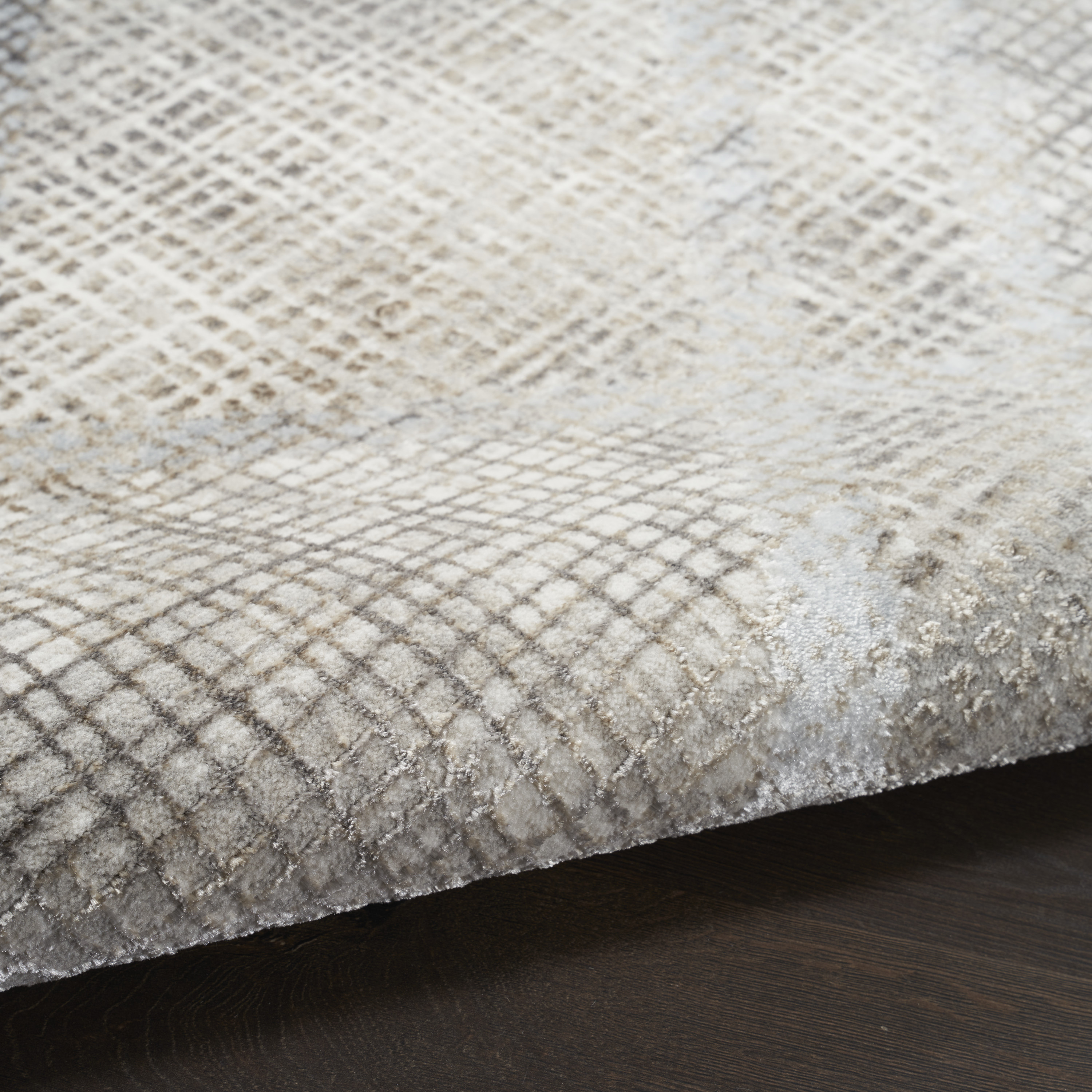 Nourison Sparkle 2'3" x 7'6" Grey Modern Indoor Rug