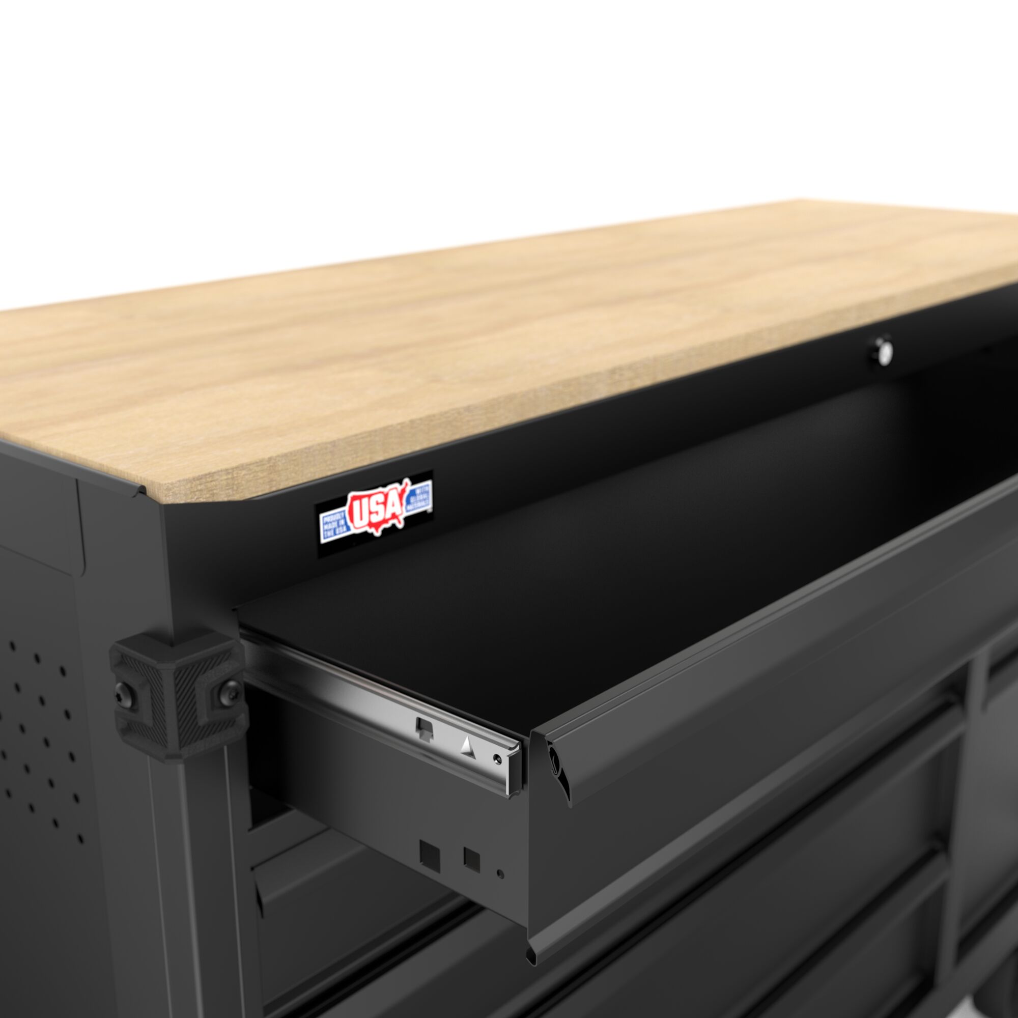 CRAFTSMAN Premium S2000 Series 52-inch Wide 8-Drawer Workstation with top drawer open