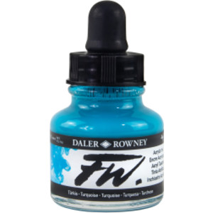 FW Acrylic Ink, Turquoise, 29.5ml, 1 Count