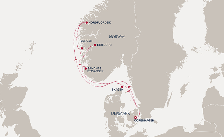 Itinerary map