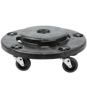Rubbermaid Commercial, BRUTE®, Quiet, Black, Receptacle Dolly