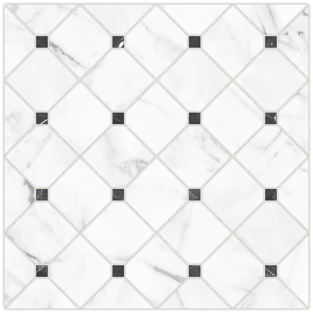 Tuscany Siena 17.38x17.38 Square Porcelain Floor and Wall Digital Pattern