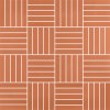 Kona Orange 1/2×3 Basketweave Mosaic Rectified