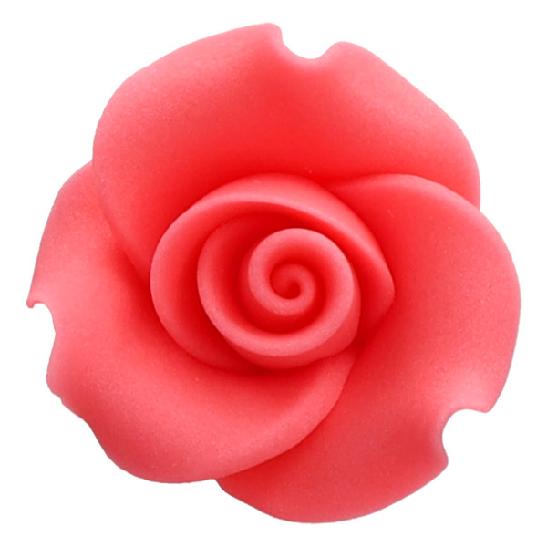 Pink 1" Rose - Red 3 Free SugarSoft® Premium Edible Decorations