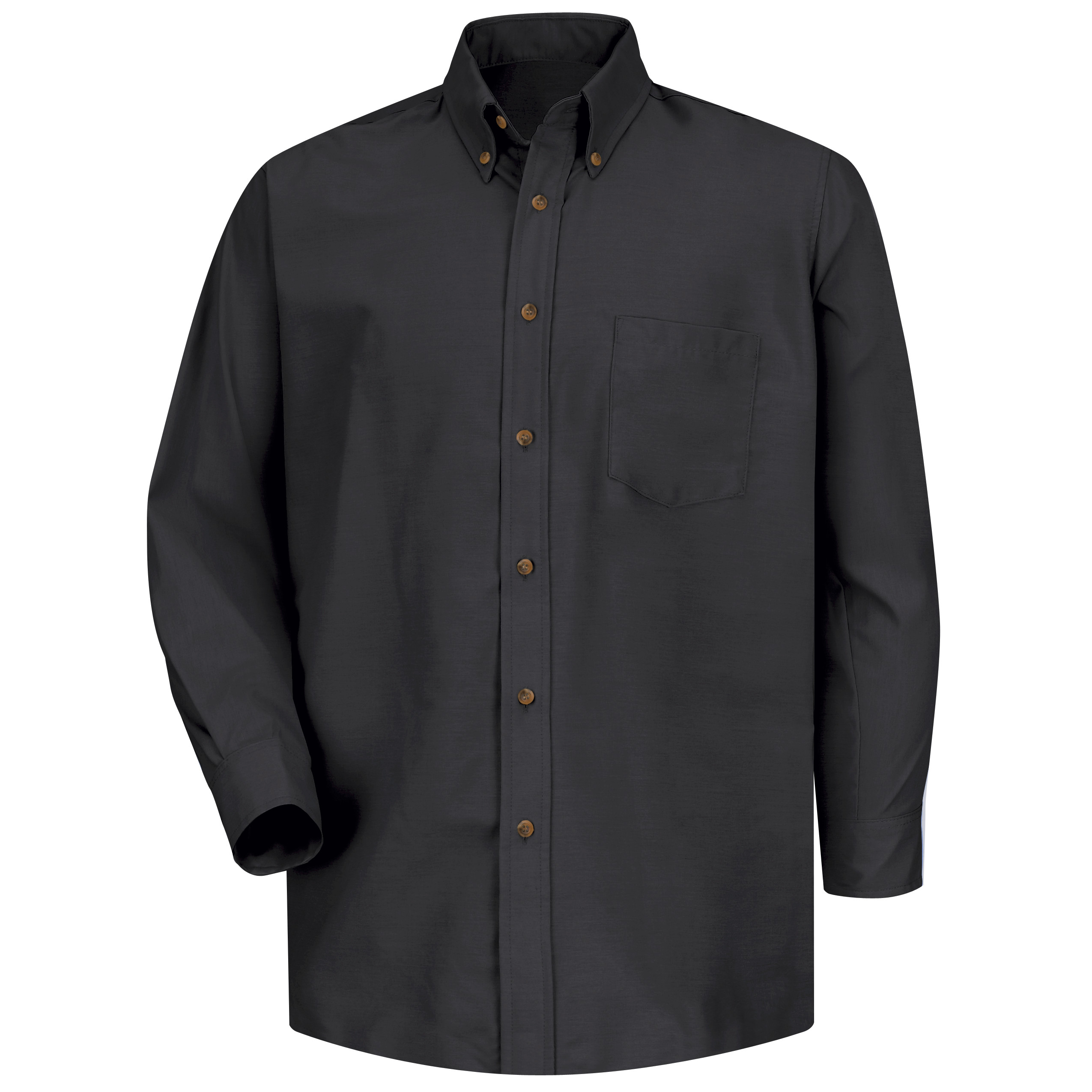 Men‘s Long Sleeve Poplin Dress Shirt-Red Kap