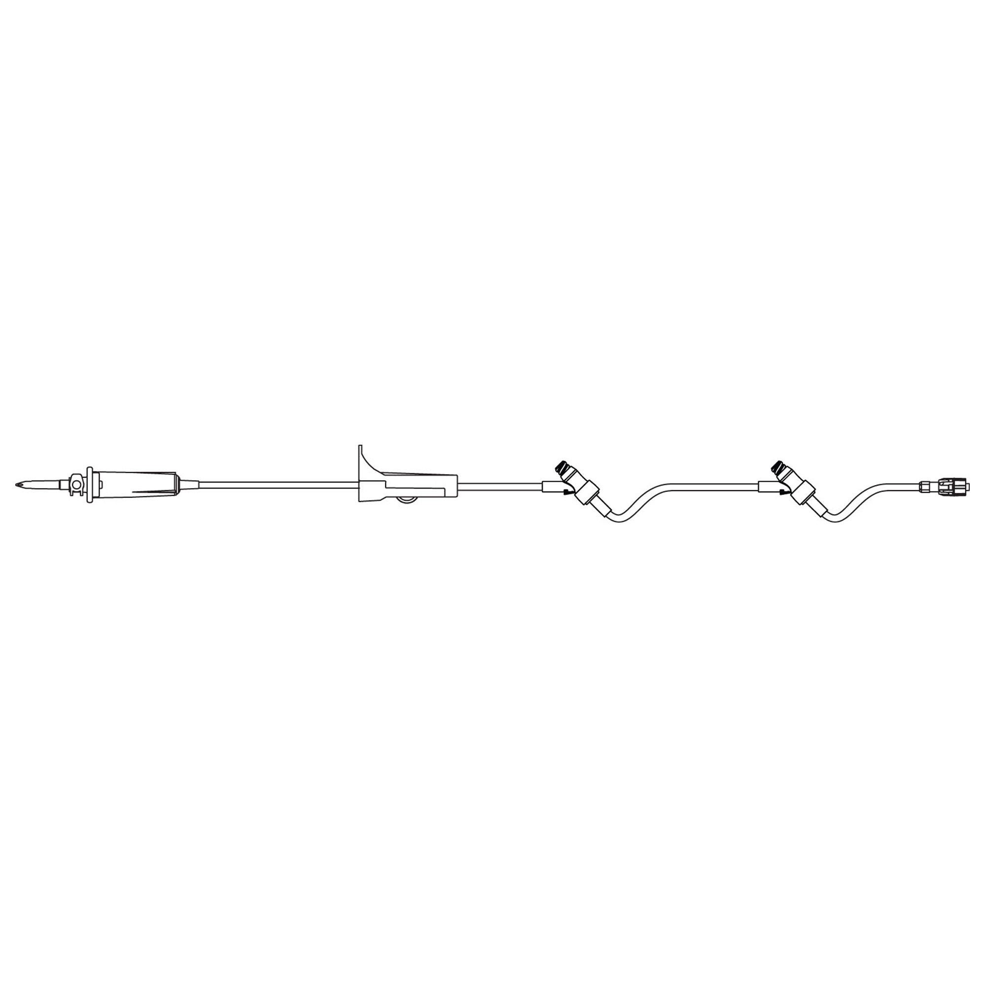 B. Braun IV ADMIN SET, SAFEDAY 2-PORT 15 DPM 88" (50/CS)