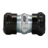 Compression Coupling, Zinc Plated Steel, EMT Conduit, Raintight, 1/2 in.