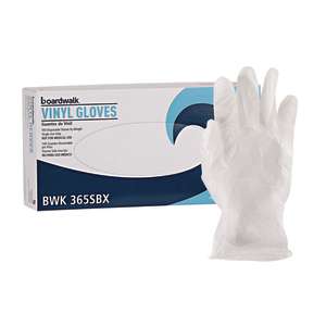 Boardwalk, General Purpose Gloves, Vinyl, 2.6 mil, Powder Free, S, Clear