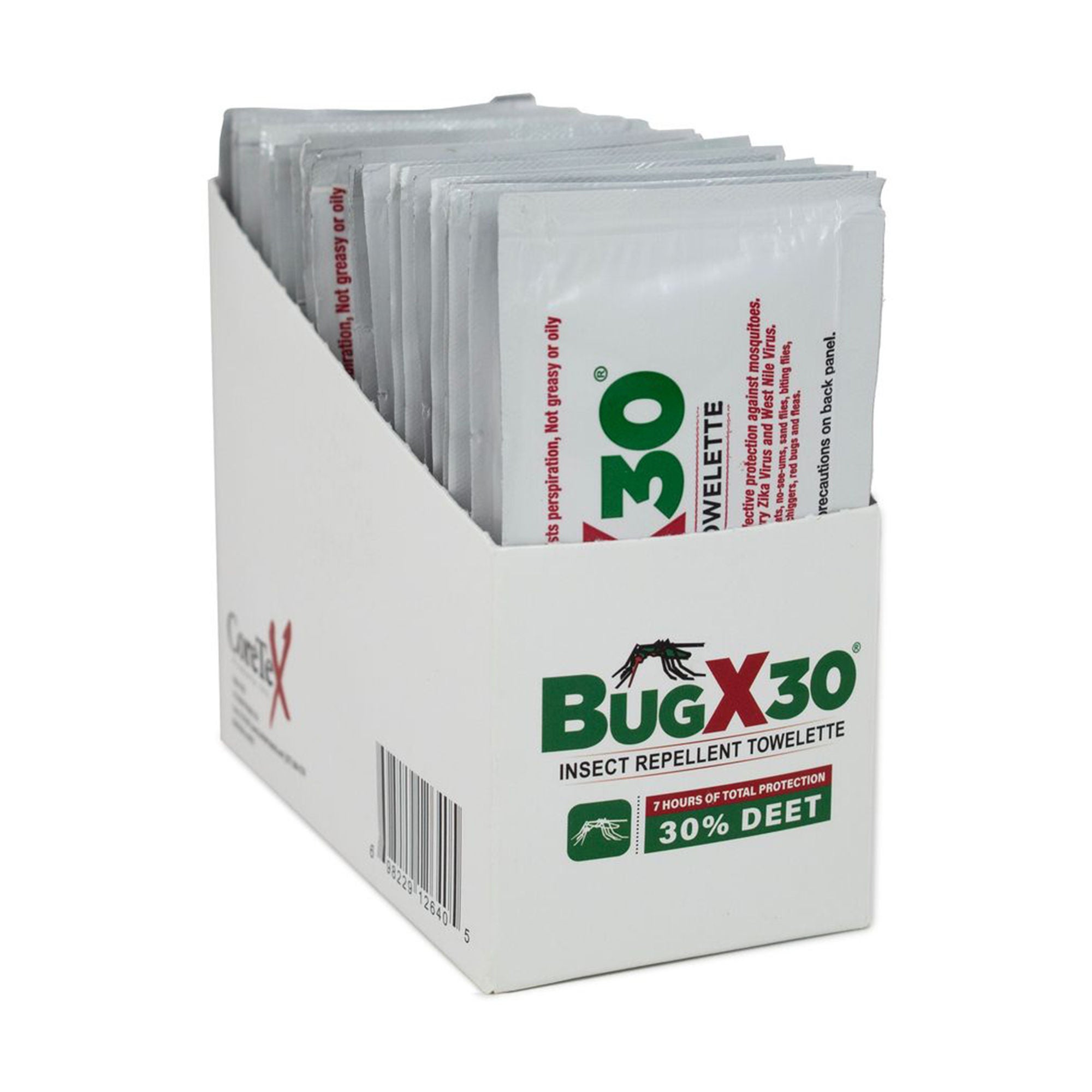 BugX® 30 Insect Repellent Towelettes with DEET