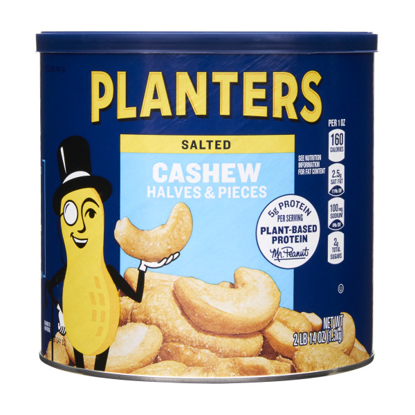 PLANTERS(r) Salted Cashew halves 6/46oz . C1CB - Front Center Inner Pack (Hi Res)