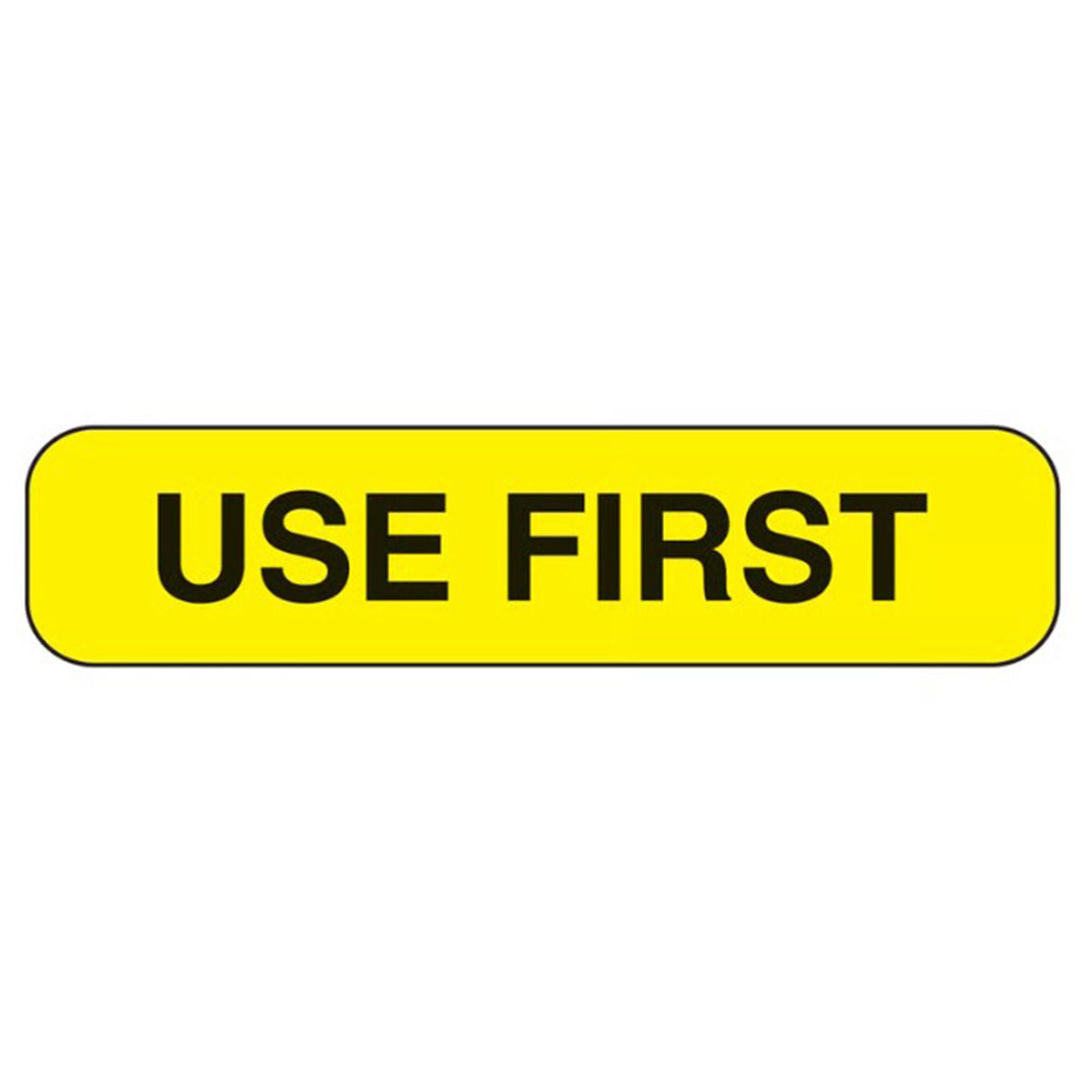 Indeed "Use First" Advisory Label, 1.6 x 0.4 Inch