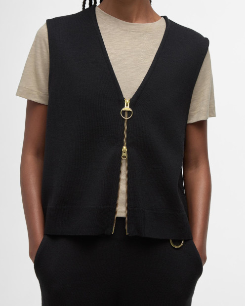 Maya Zip-Up Tank Top Classic Black