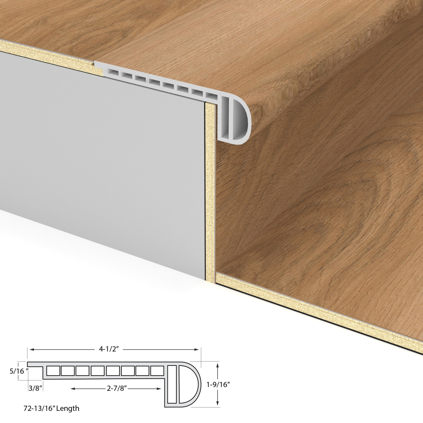 Shore Thing Wide Stair Nosing Flush 10mm view 4