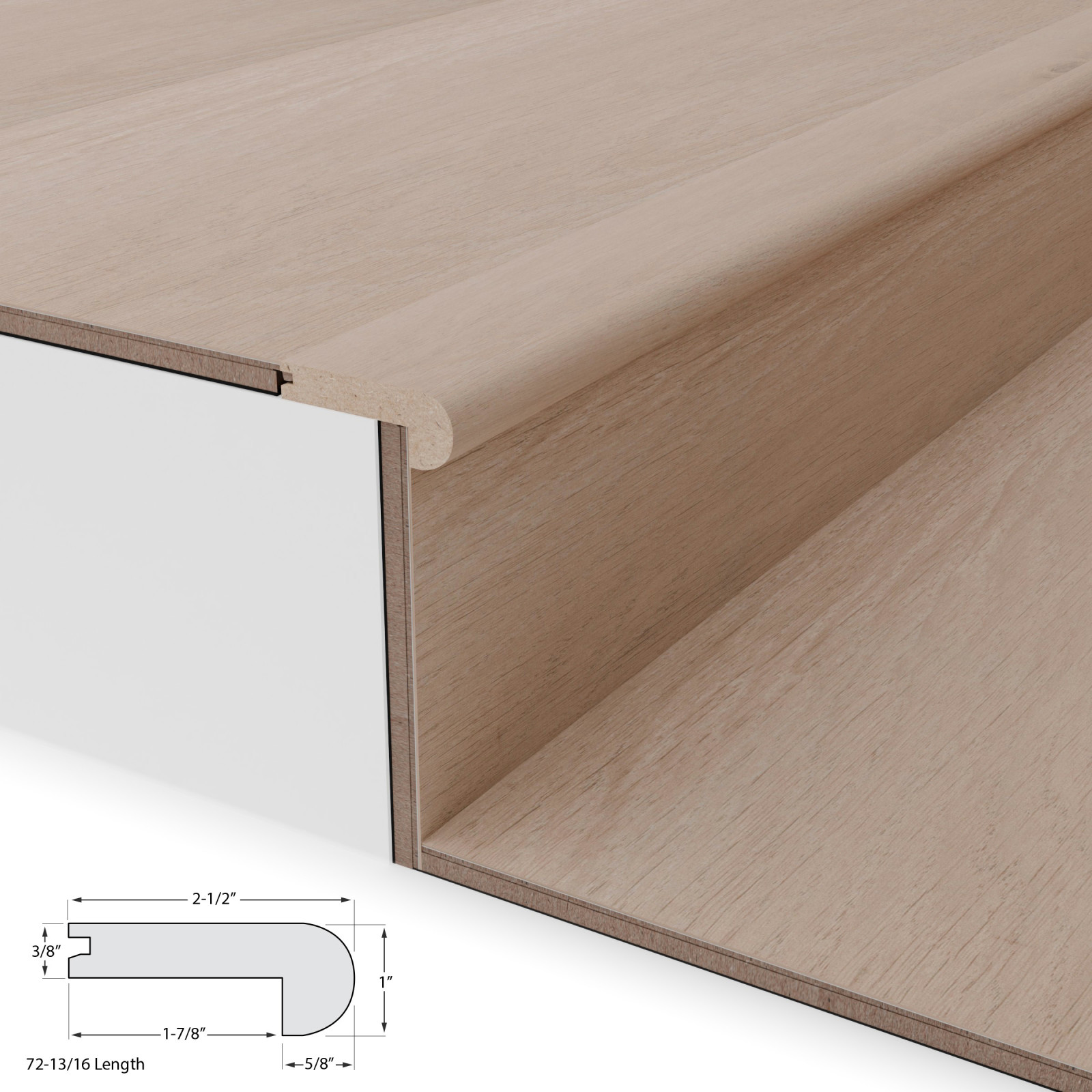 Walnut Shell Cali Stair Nosing view 4